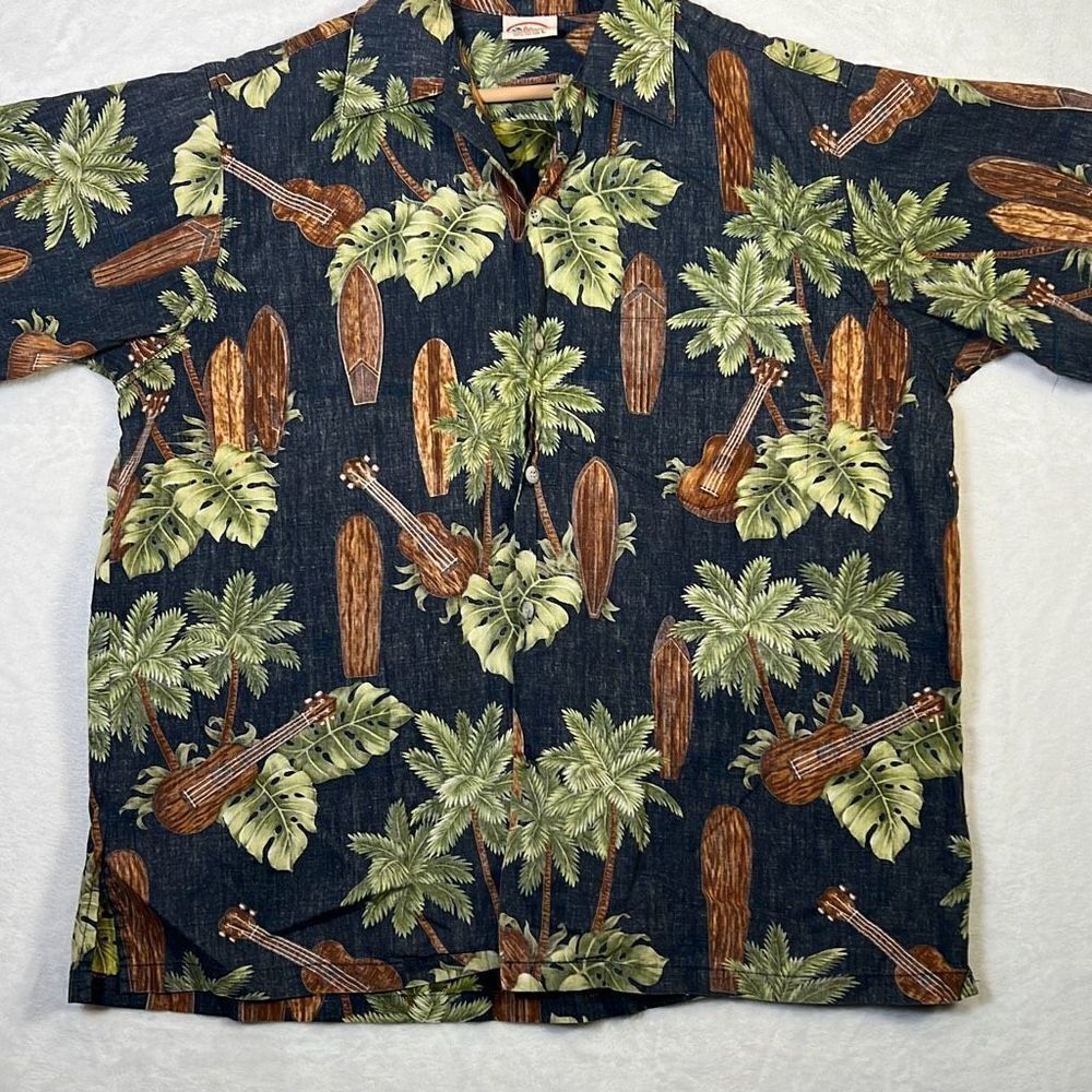 Vintage Hawaiian Go Barefoot short sleeve‎ Button up Shirt USA Made - Mens Large